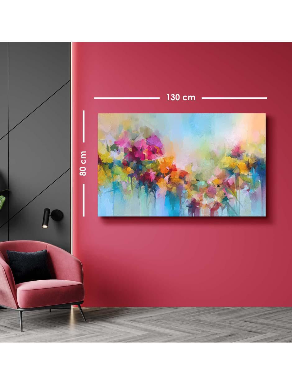 Cuadro decorativo Canvas Art Manchas abstractas con barniz a registro