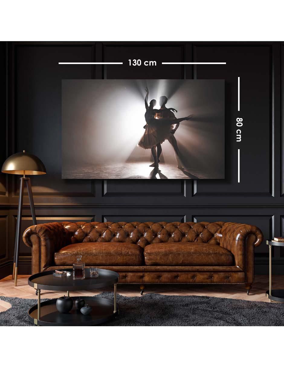 Cuadro decorativo Canvas Art Pareja de ballet bailando con barniz a registro