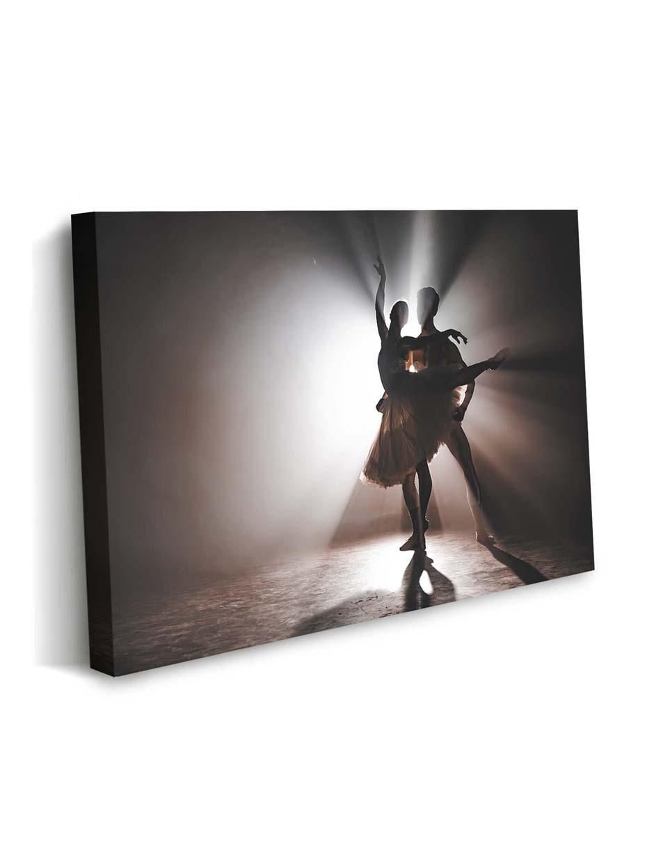 Cuadro decorativo Canvas Art Pareja de ballet bailando con barniz a registro