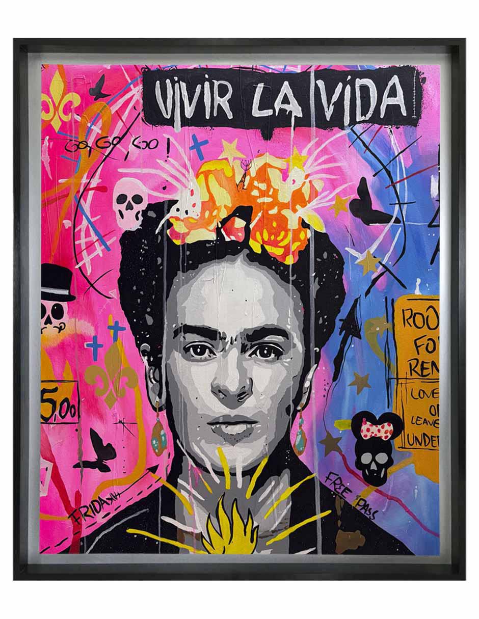 Pintura Vivir La Vida técnica acrílico Milleniart Pintura Vivir La Vida técnica acrílico Milleniart