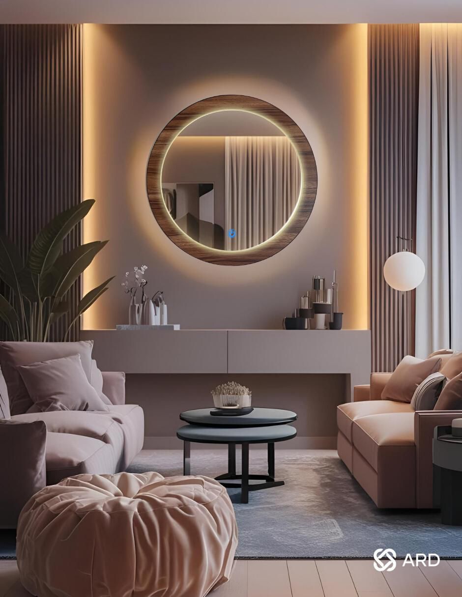 Espejo redondo luminous oak 5