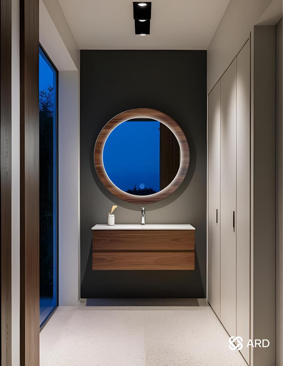 Espejo redondo luminous oak 7