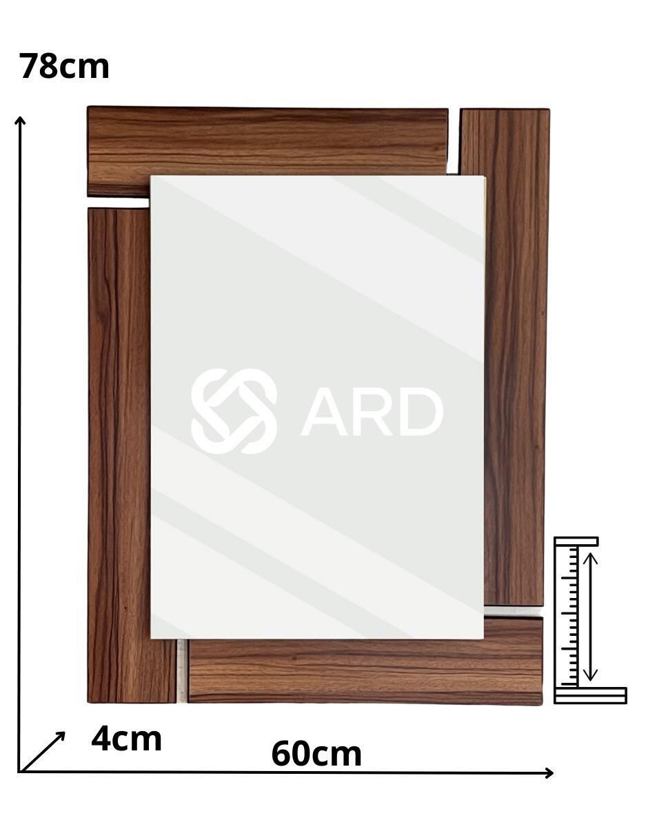 Espejo rectangular decorativo de pared con luz led luminous oak 8