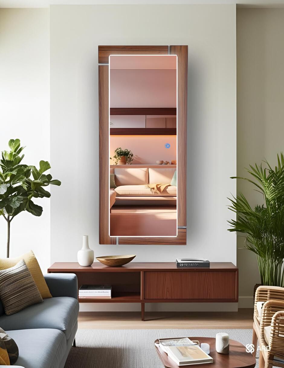 Espejo rectangular con luz led luminous oak 7