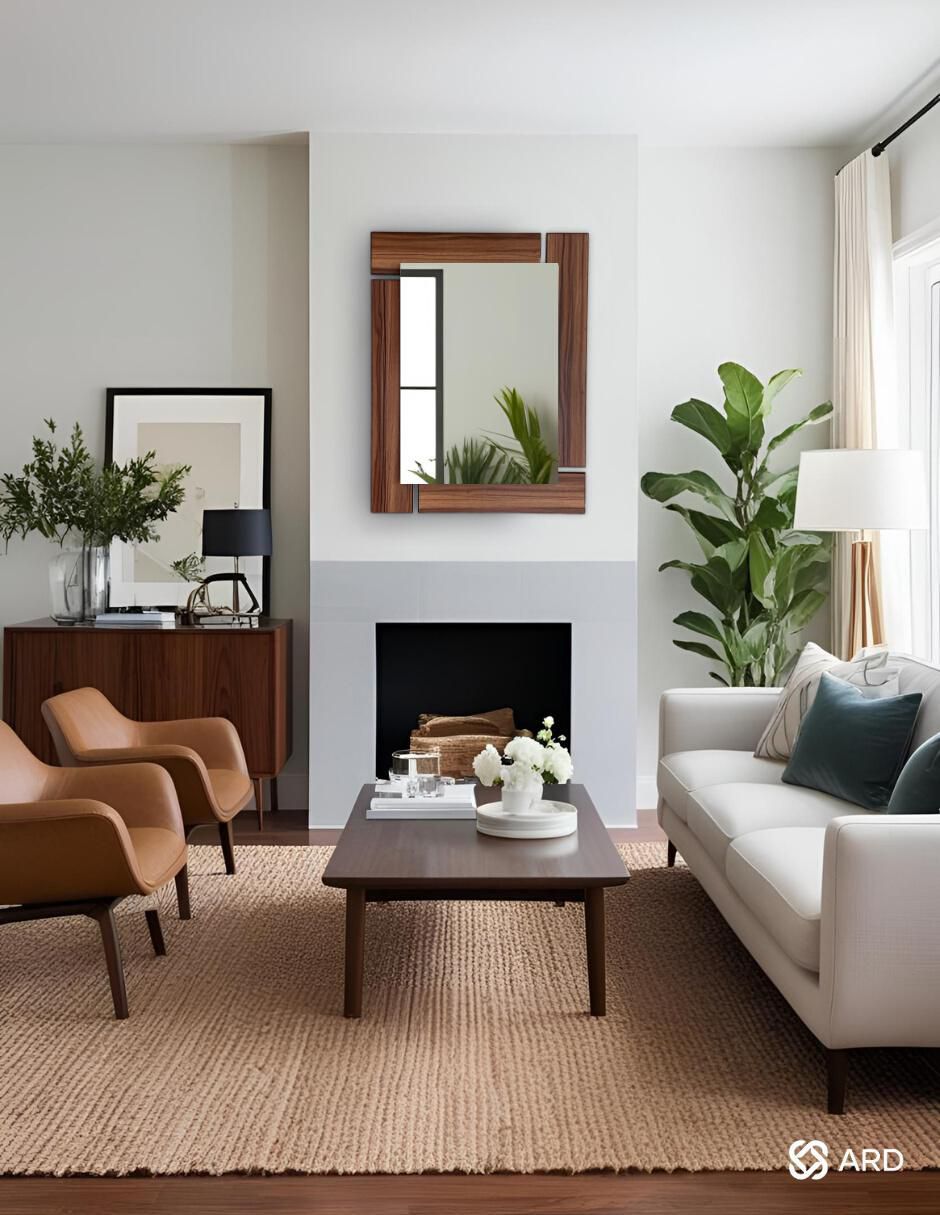 Espejo rectangular glanz oak