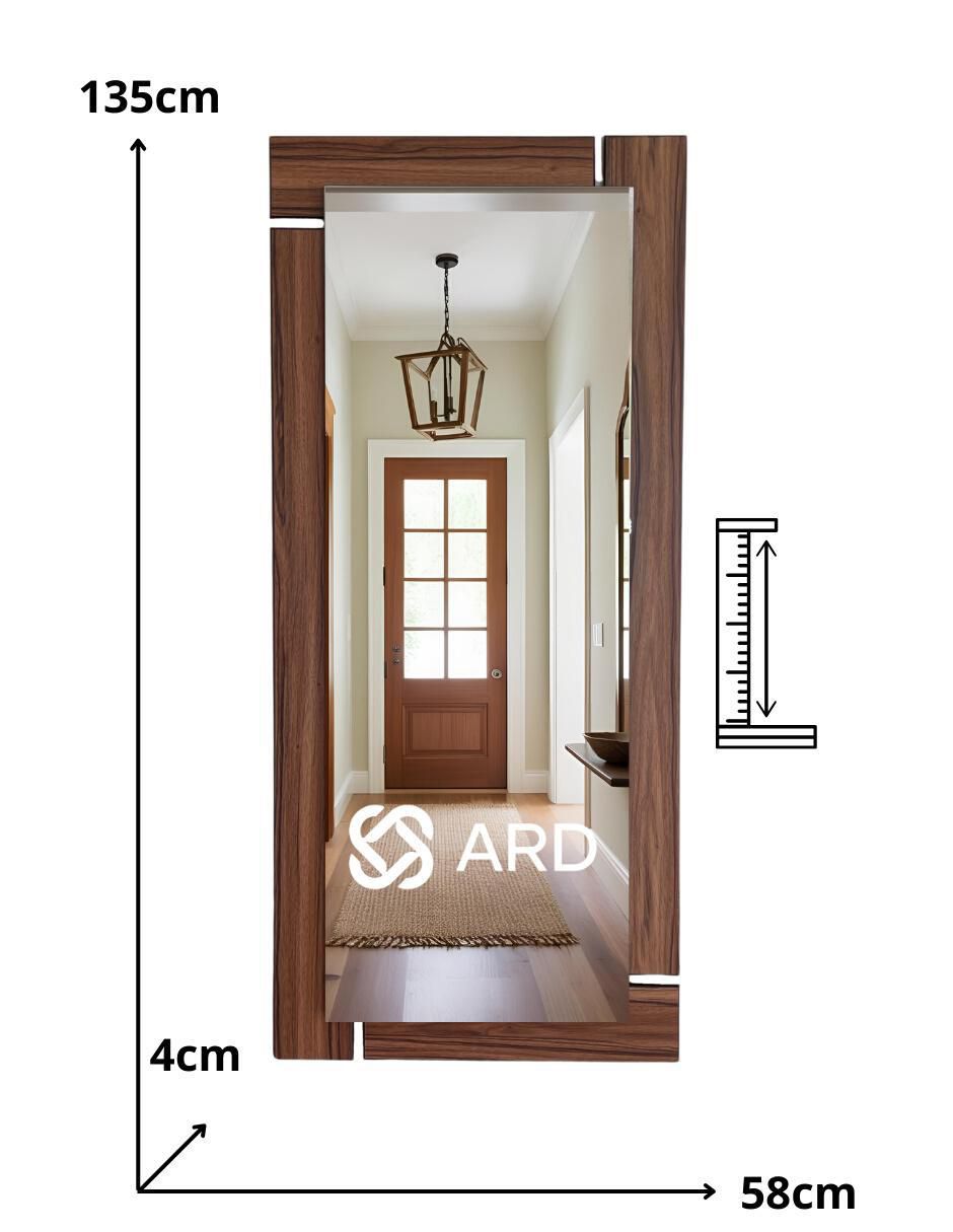 Espejo rectangular glanz oak 8