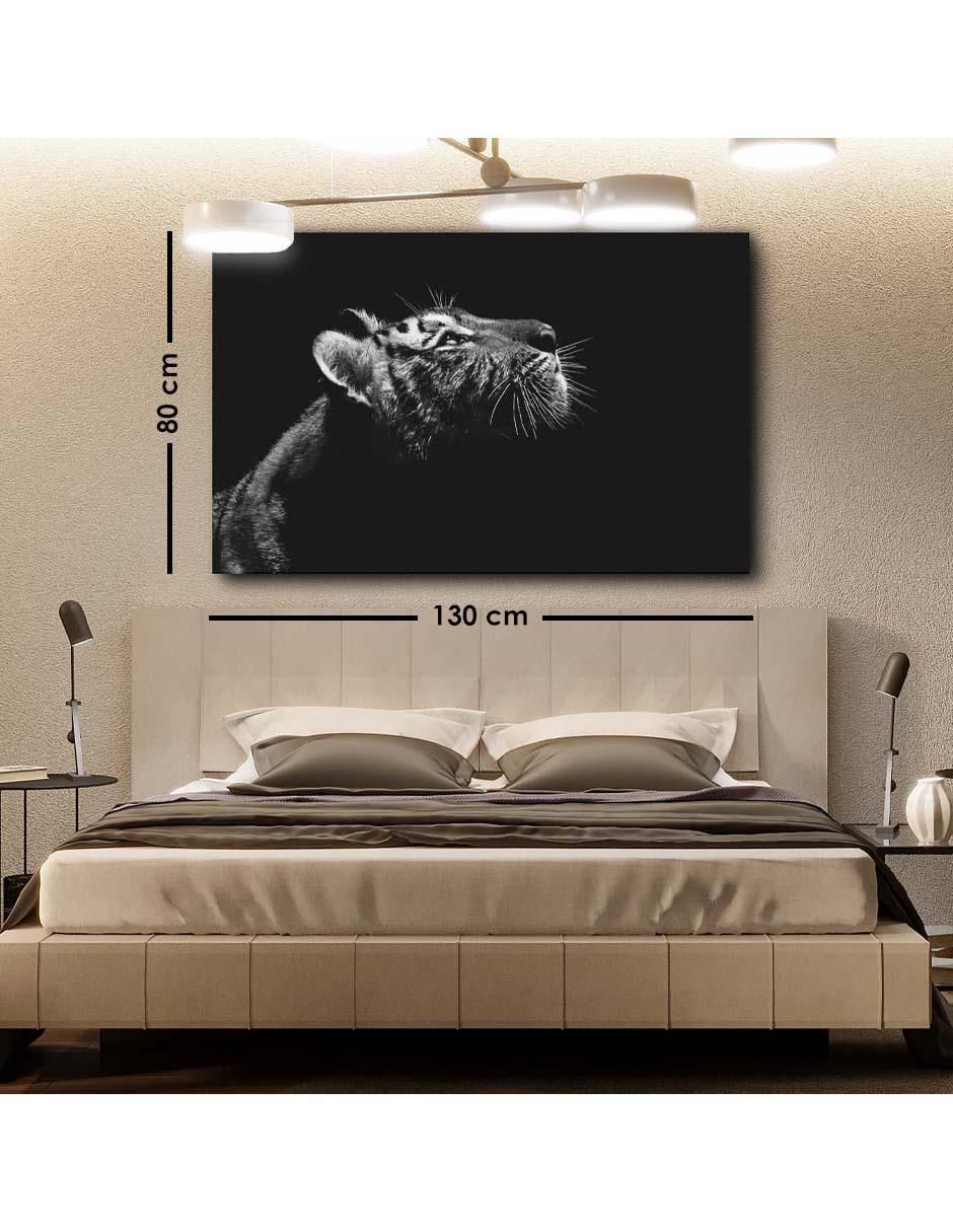 Cuadro decorativo Canvas Art Perfil de tigre con barniz a registro