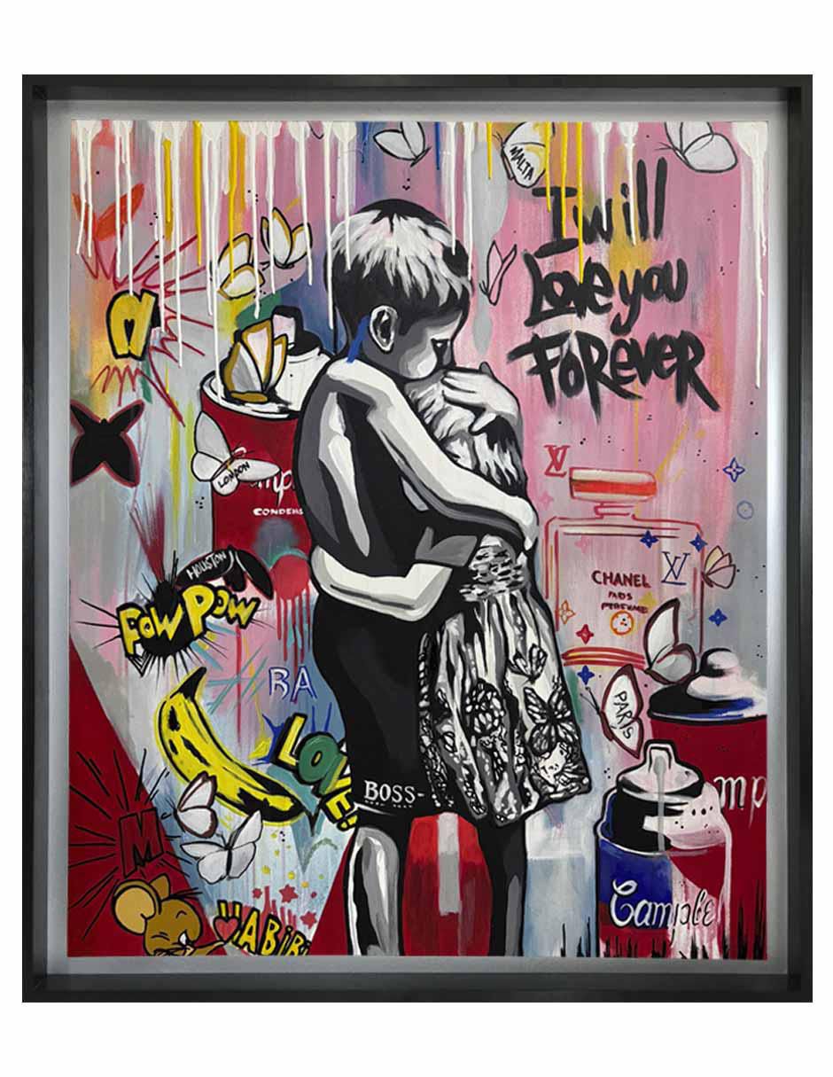 Pintura I Will Love You Forever técnica acrílico Milleniart