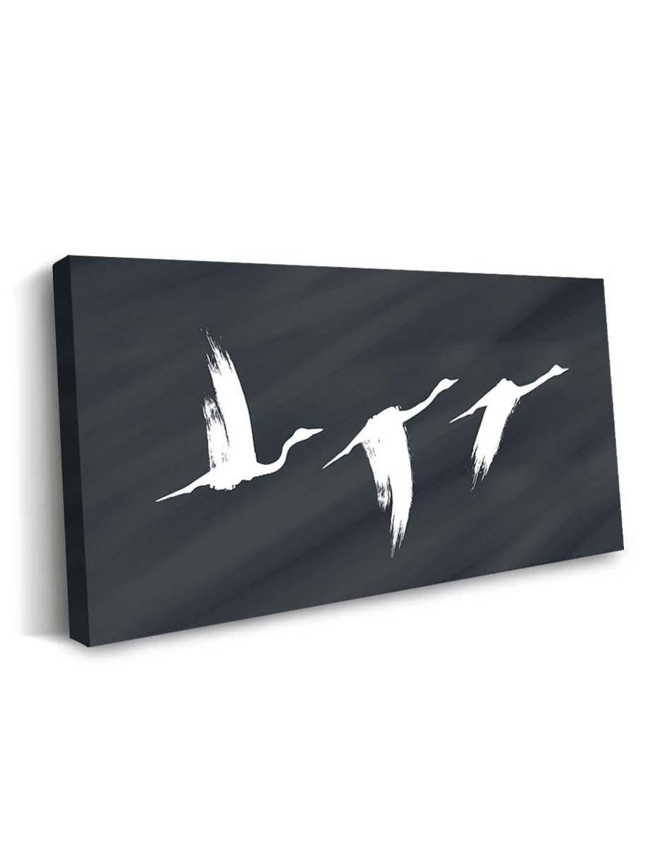 Cuadro decorativo Canvas Art Parvada de gaviotas volando con barniz a registro