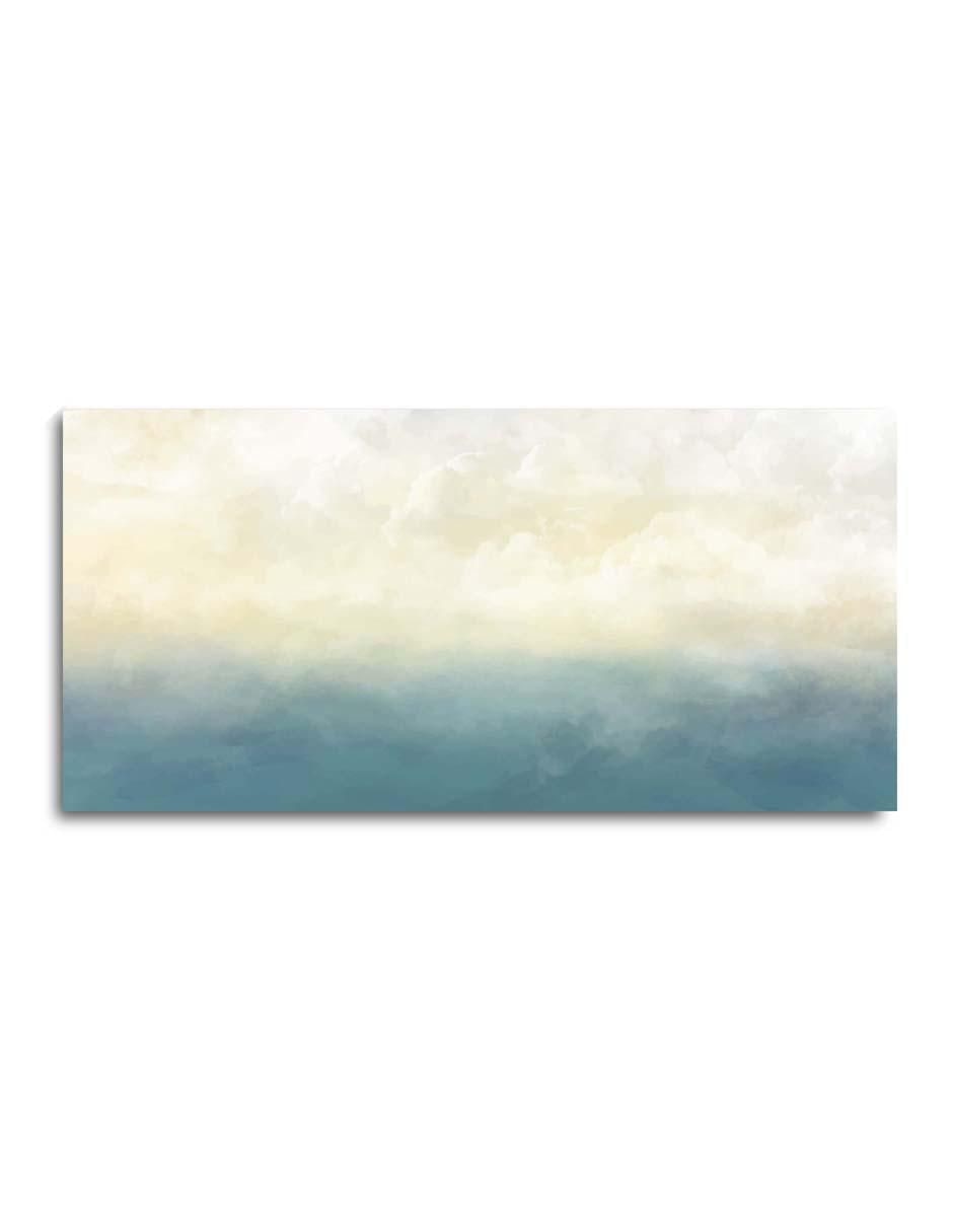 Cuadro decorativo Canvas Art Paisaje marino con cielo y nubes con barniz a registro