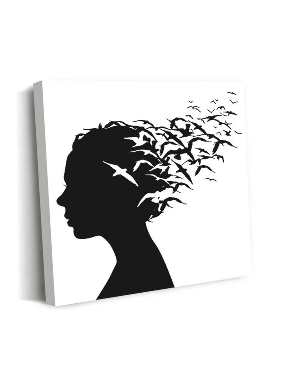 Cuadro decorativo Canvas Art Pájaros volando de su cabeza con barniz a registro
