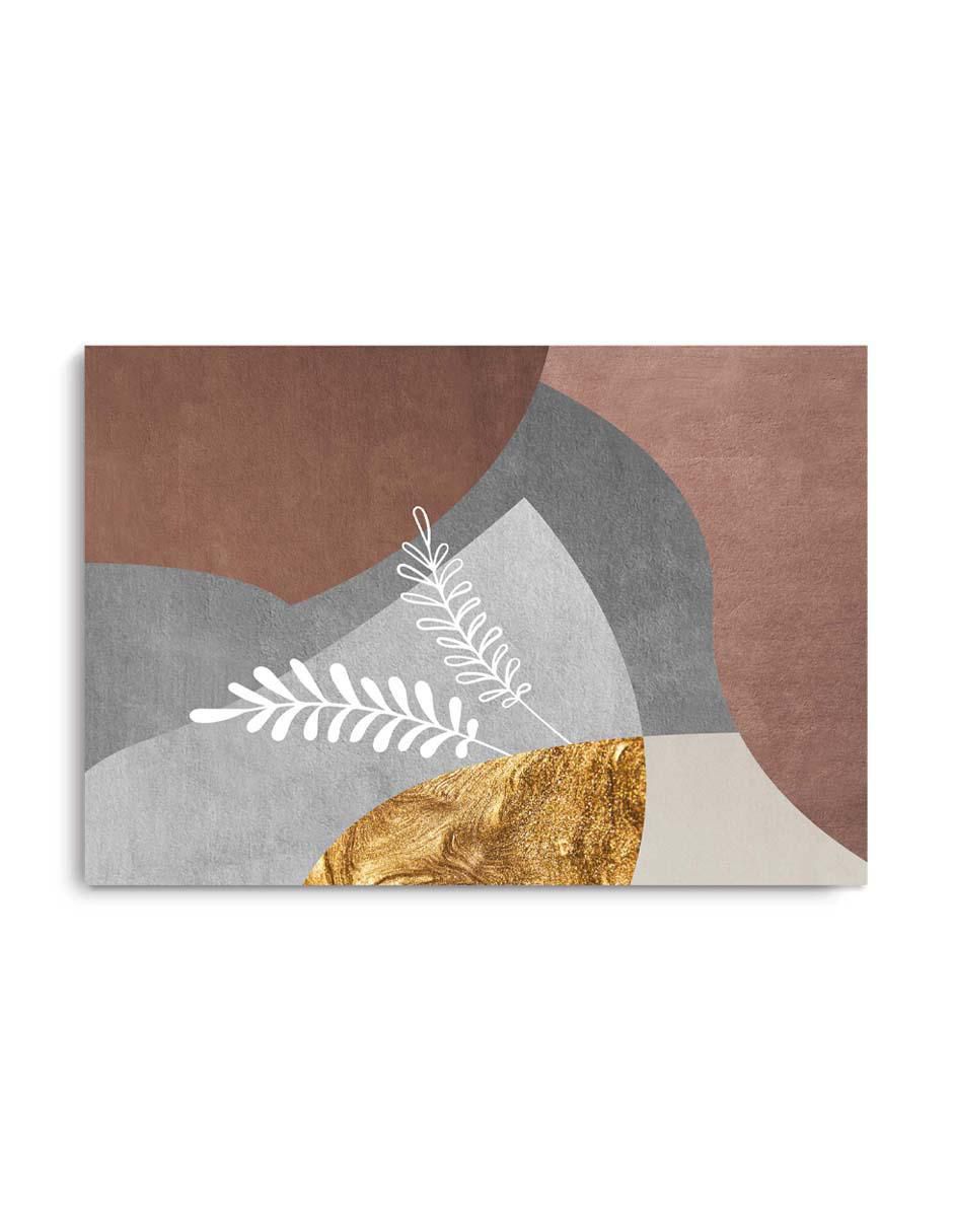 Cuadro decorativo Canvas Art Figura abstracta hojas naturales con barniz a registro