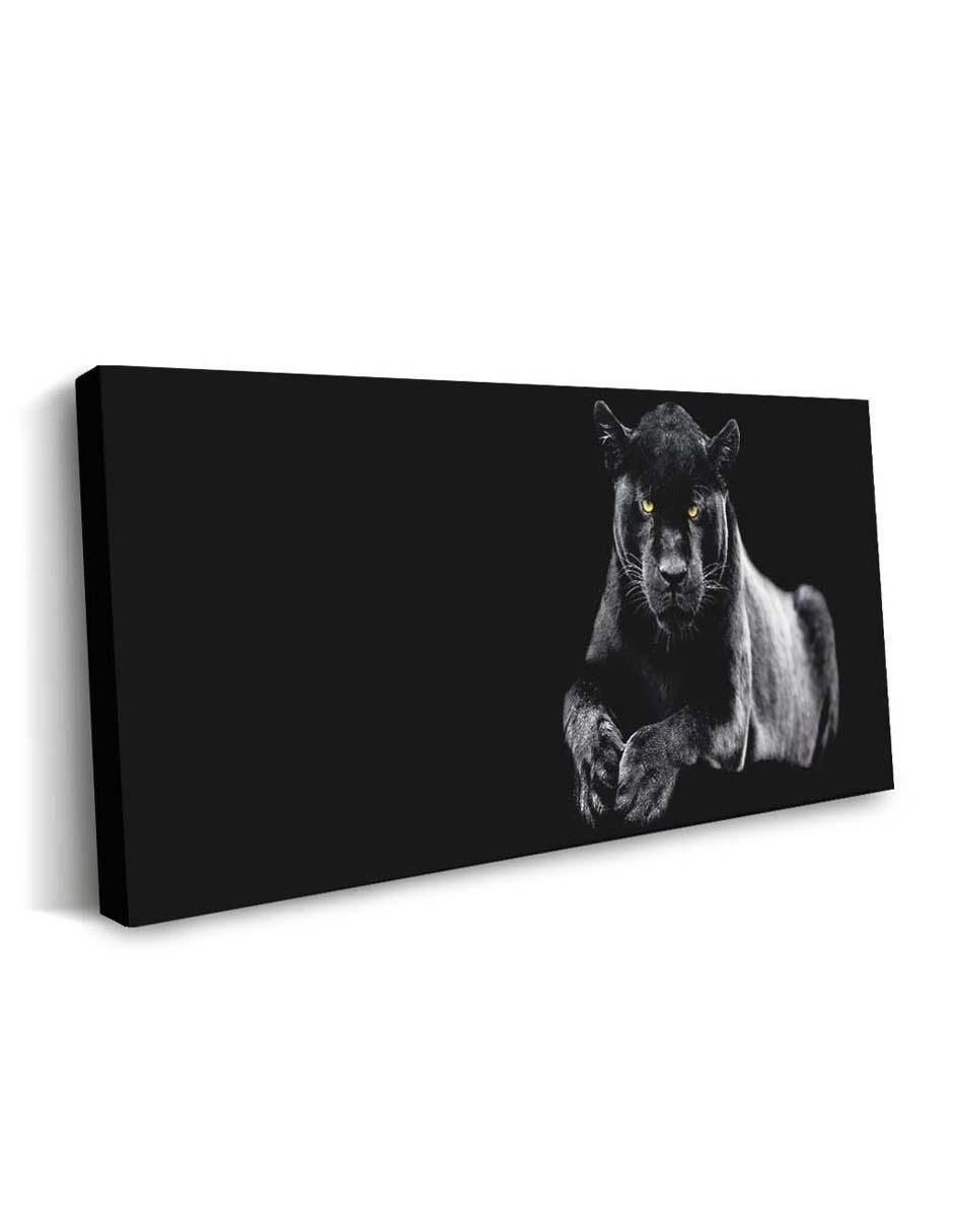 Cuadro decorativo Canvas Art Puma en la obscuridad con barniz a registro