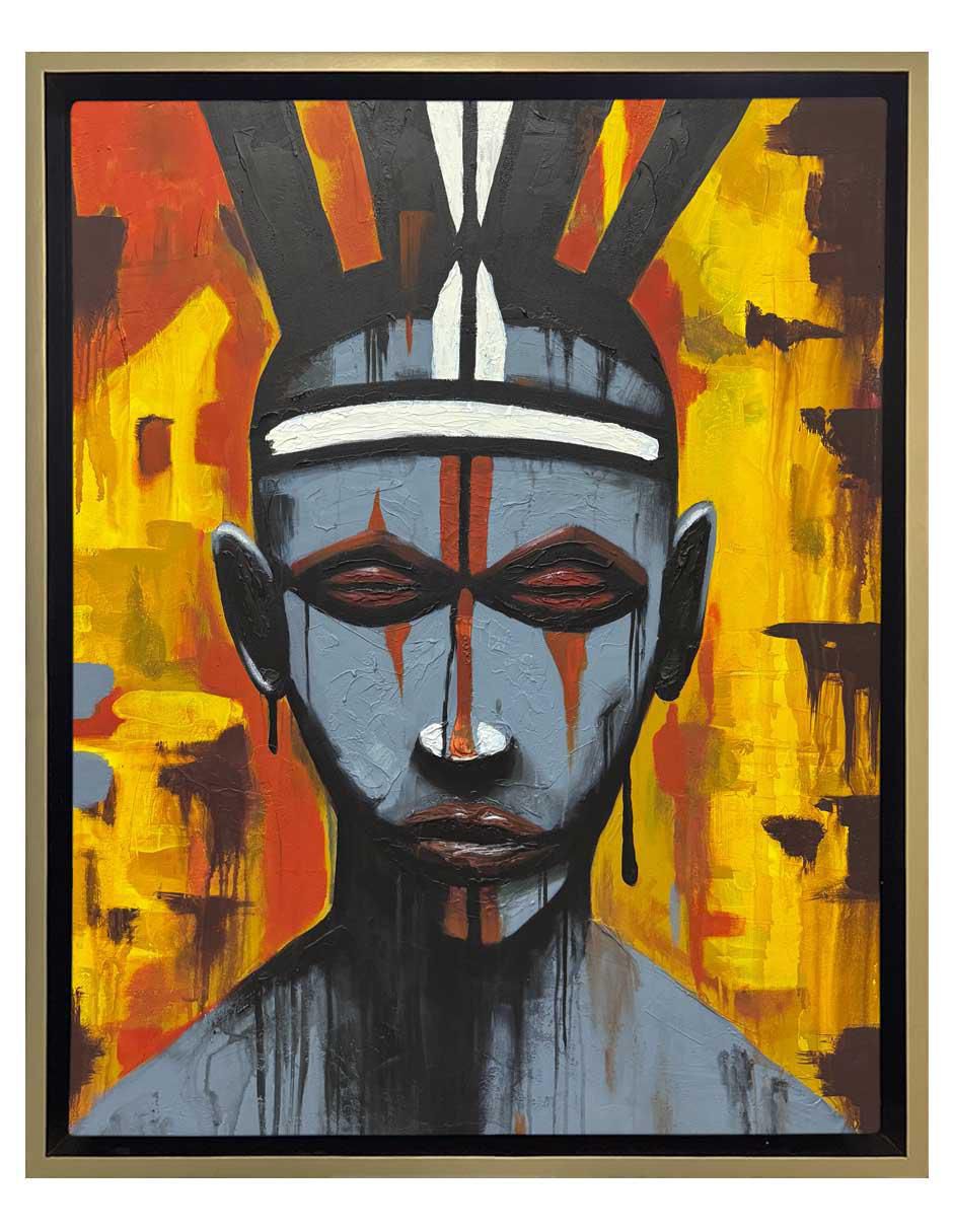 Pintura Sebaz técnica acrílico Tribal Pintura Sebaz técnica acrílico Tribal