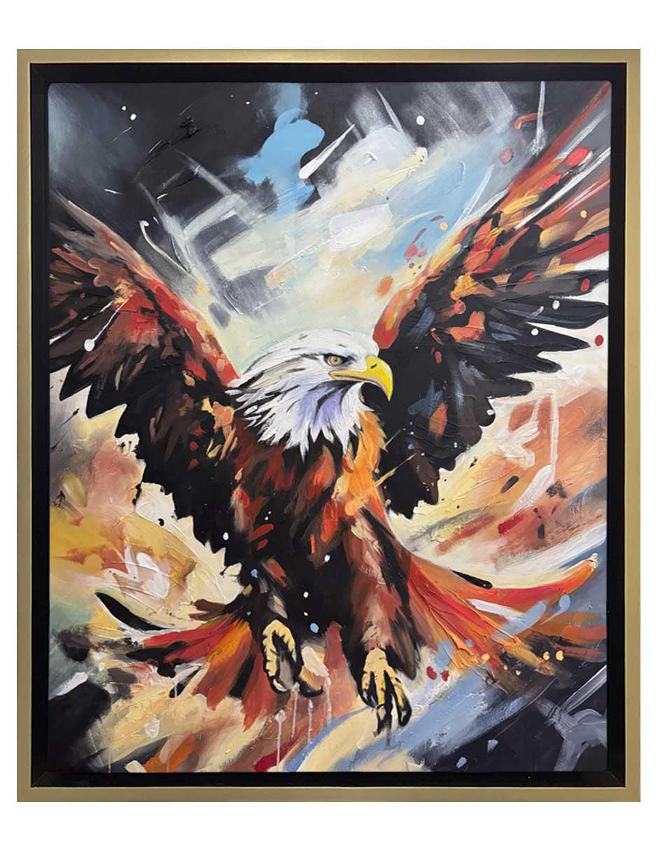 Pintura Eagle técnica acrílico Animalart Pintura Eagle técnica acrílico Animalart