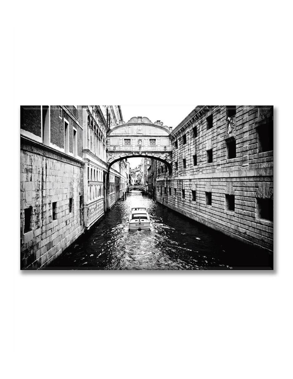Cuadro decorativo Industria Grafica Ciento 23 Venecia en blanco y negro
