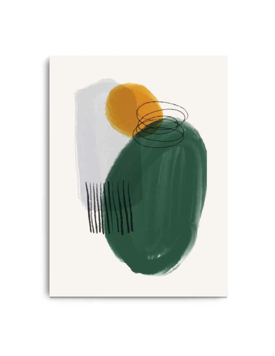 Cuadro decorativo Canvas Art Siluetas abstractas peculiares con barniz a registro