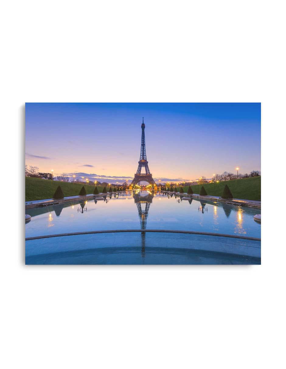 Cuadro decorativo Canvas Art Vista increíble de la Torre Eiffel con barniz a registro