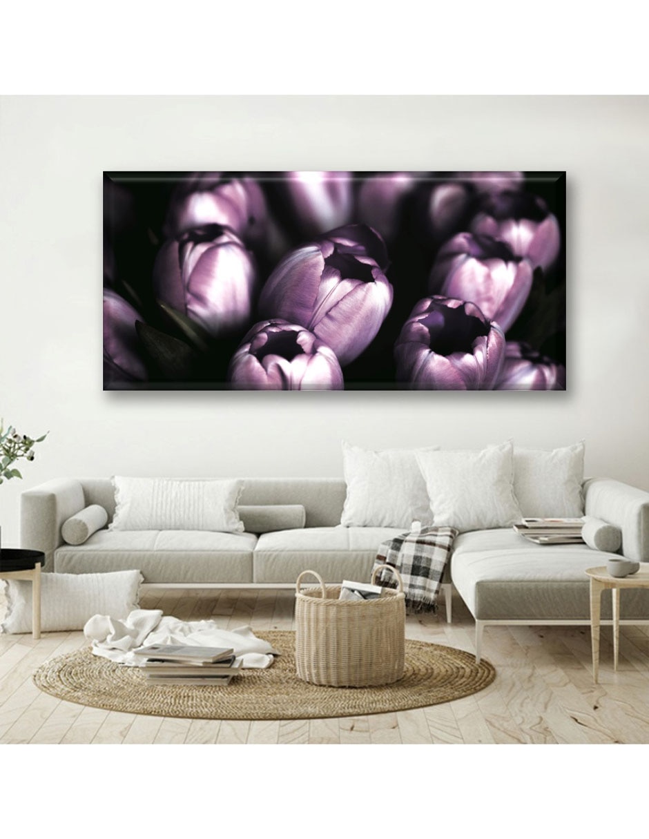 Cuadro decorativo Industria Grafica Ciento 23 Tulipanes lilas