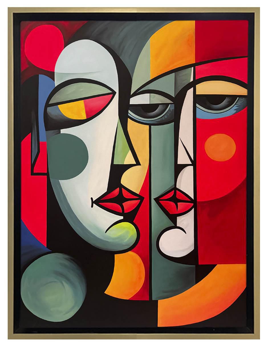 Pintura Tú Mi Reflejo técnica acrílico Faces