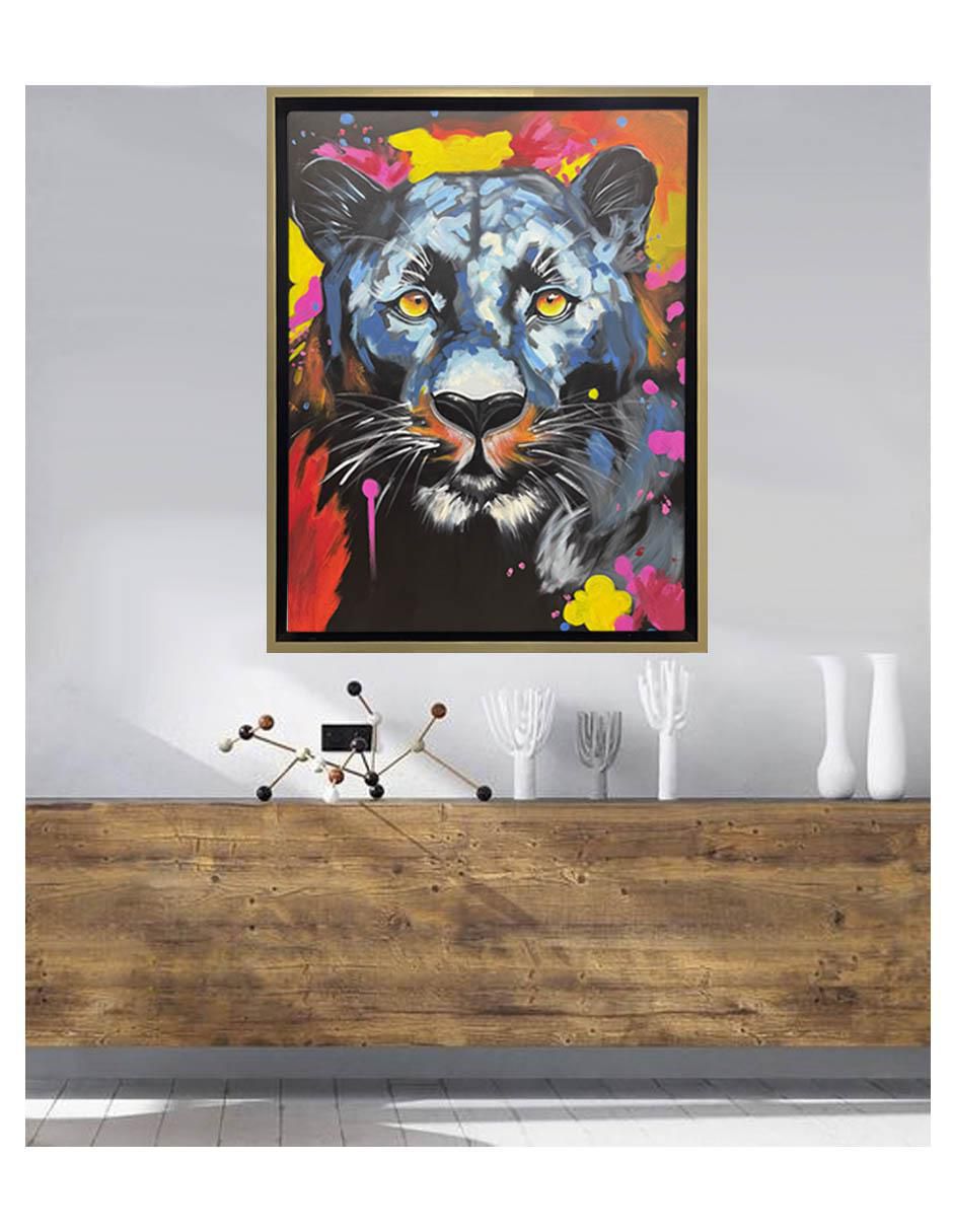 Pintura Retrato Vibrante Del Reino Salvaje técnica acrílico Animalart 3