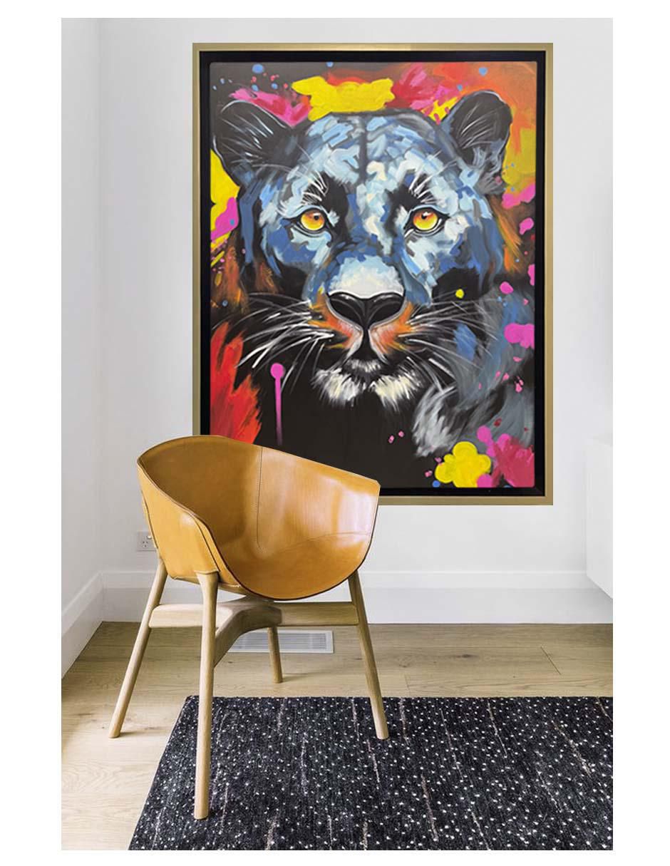Pintura Retrato Vibrante Del Reino Salvaje técnica acrílico Animalart 4
