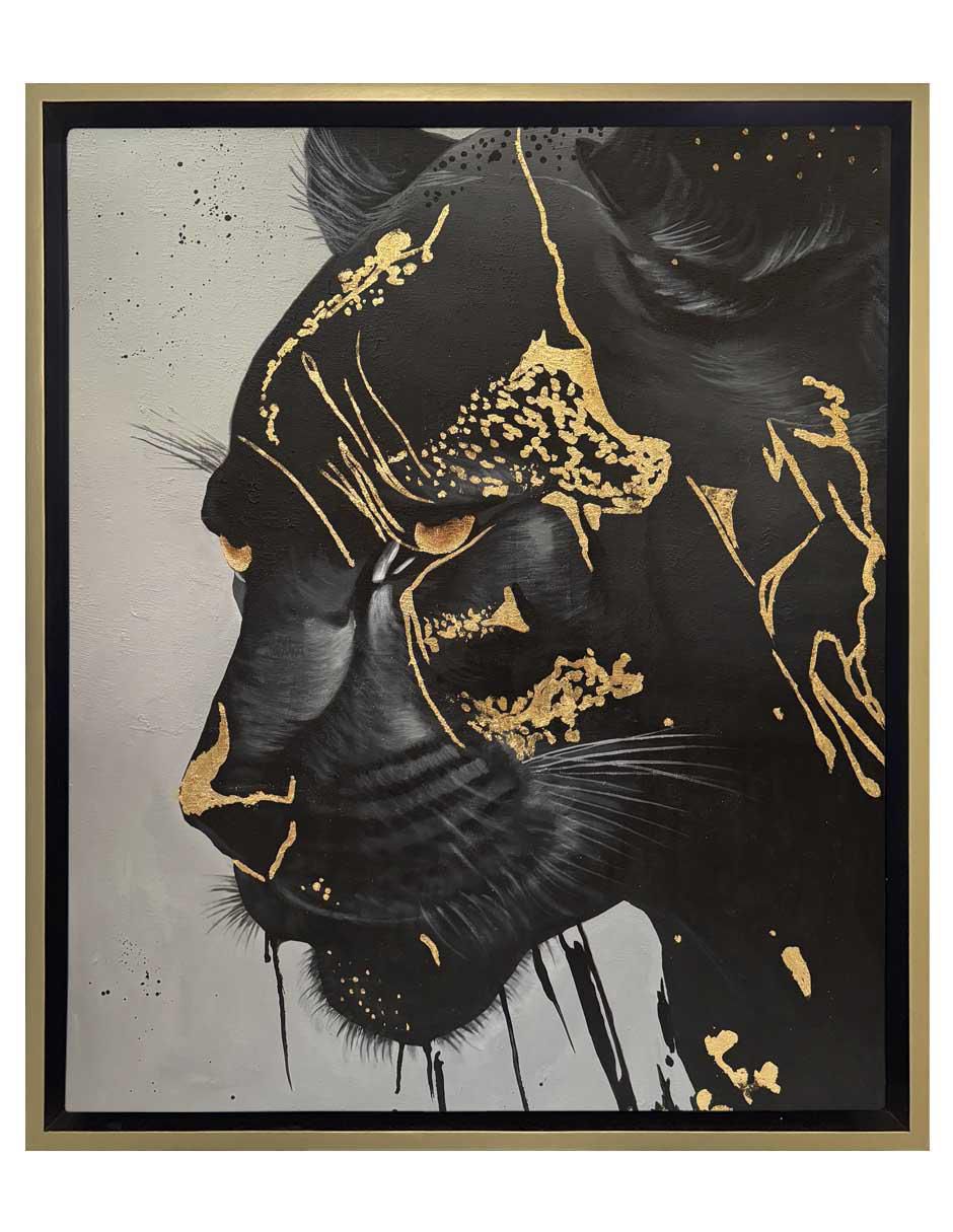 Pintura Puma técnica acrílico Animalart Pintura Puma técnica acrílico Animalart
