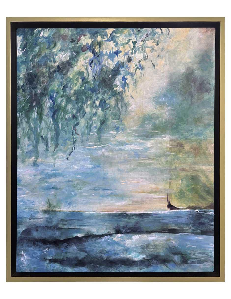 Pintura Laguna técnica acrílico Laguna