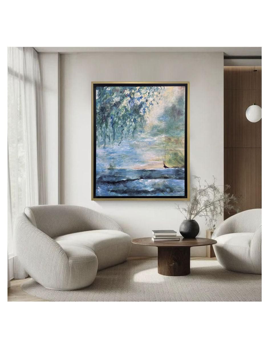 Pintura Laguna técnica acrílico Laguna 2