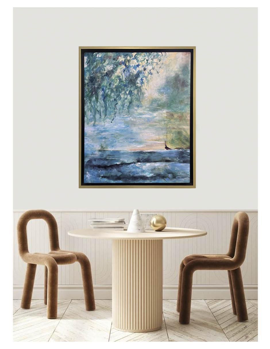Pintura Laguna técnica acrílico Laguna 3