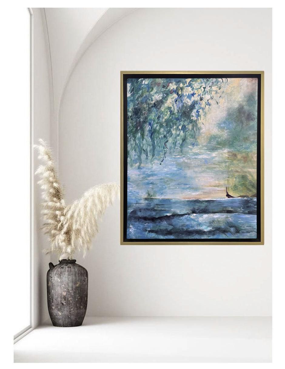 Pintura Laguna técnica acrílico Laguna 4