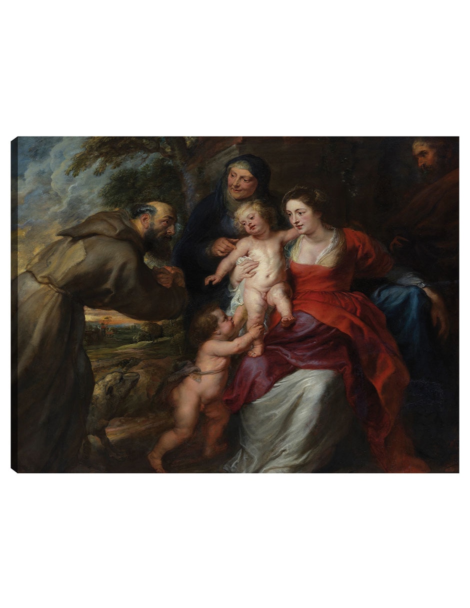 Cuadro decorativo La Sagrada Familia Con Los Santos Francisco Y Ana Y El Niño San Juan Bautista técnica mixta Religión Y Espiritualidad Cuadro decorativo La Sagrada Familia Con Los Santos Francisco Y Ana Y El Niño San Juan Bautista técnica mixta Religión Y Espiritualidad