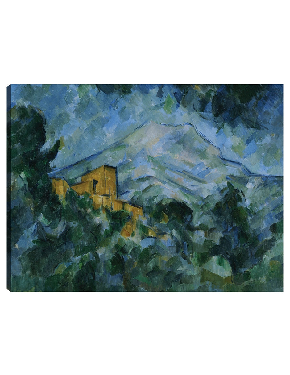 Cuadro decorativo Mont Sainte-Victoire Y Castillo Negro técnica mixta Campos Cuadro decorativo Mont Sainte-Victoire Y Castillo Negro técnica mixta Campos
