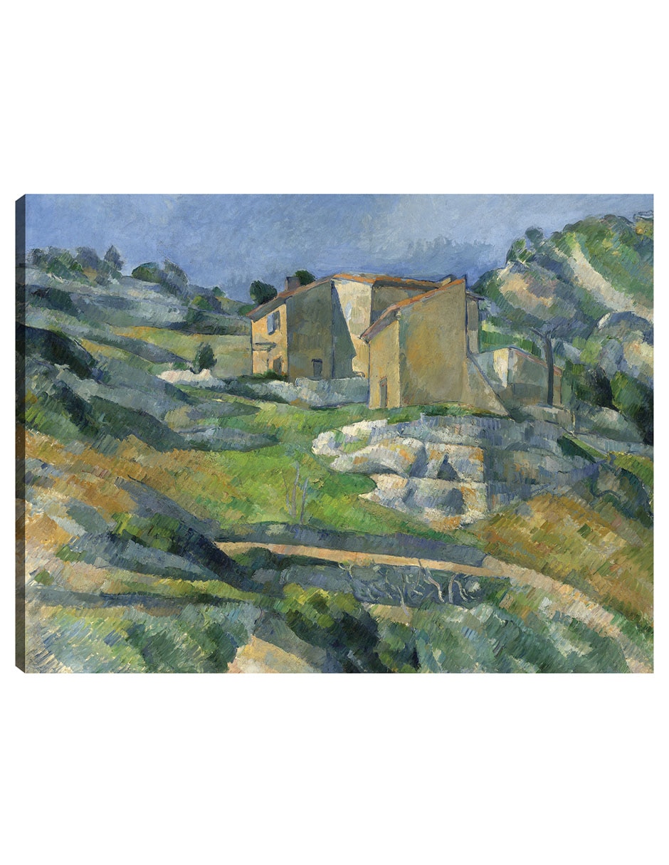 Cuadro decorativo Casas en Provenza – El valle de Riaux cerca de L’Estaque (c. 1883) técnica mixta Campos 1
