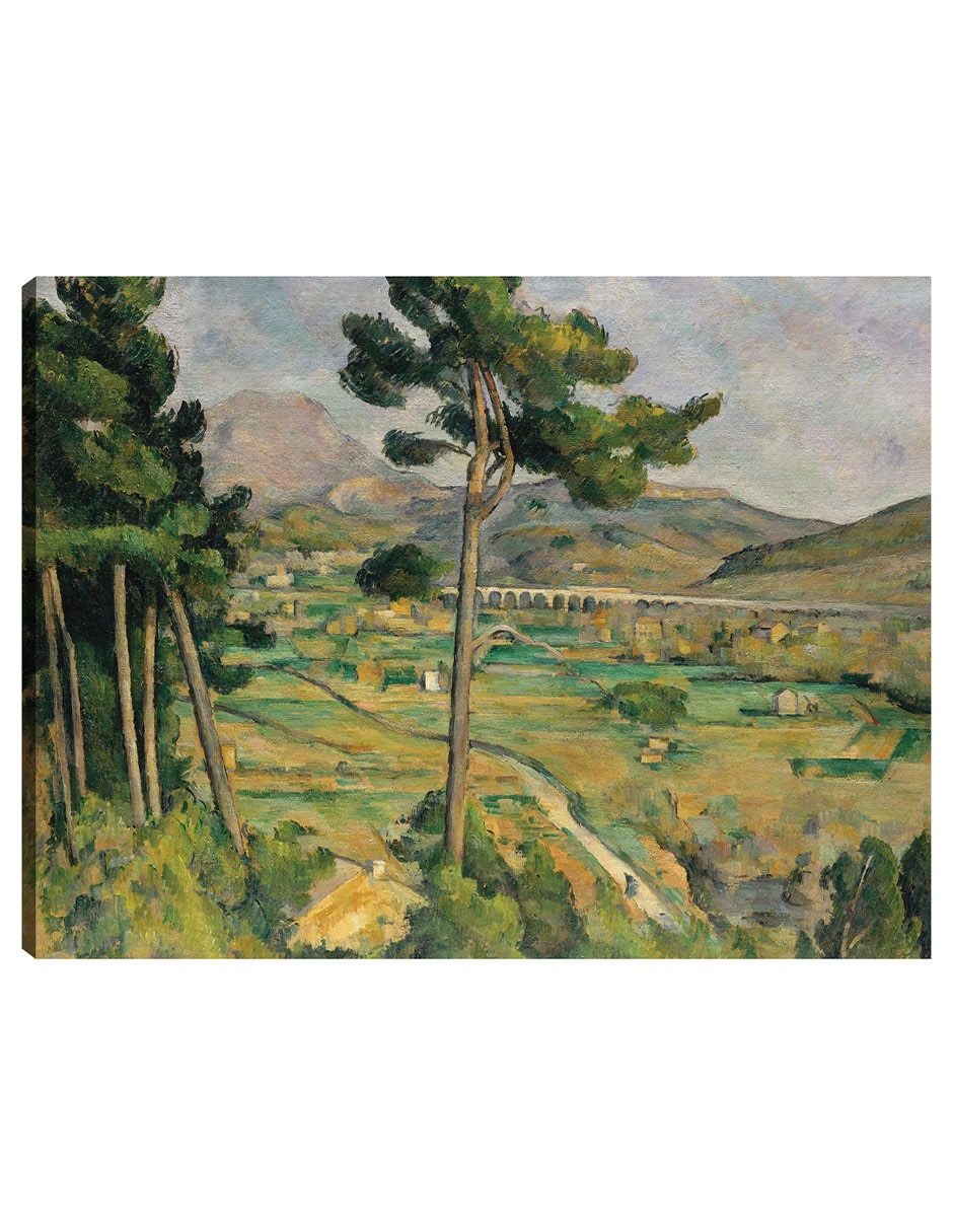 Cuadro decorativo Mont Sainte-Victoire Y El Viaducto Del Arco Del Valle Del Río (1882-1885) técnica mixta Campos Cuadro decorativo Mont Sainte-Victoire Y El Viaducto Del Arco Del Valle Del Río (1882-1885) técnica mixta Campos