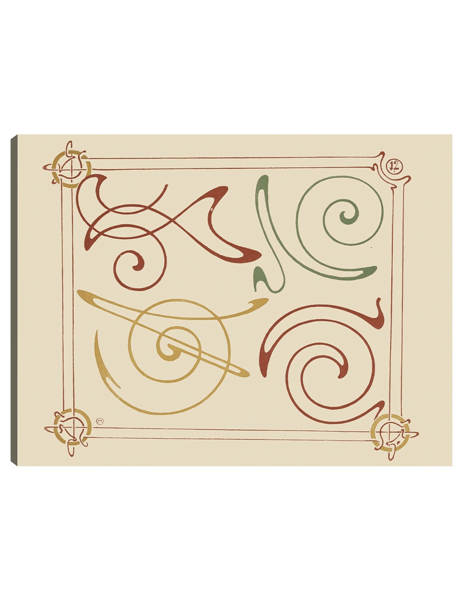Cuadro decorativo Diseño Abstracto Basado En Arabescos. (1900) técnica mixta Formas Cuadro decorativo Diseño Abstracto Basado En Arabescos. (1900) técnica mixta Formas