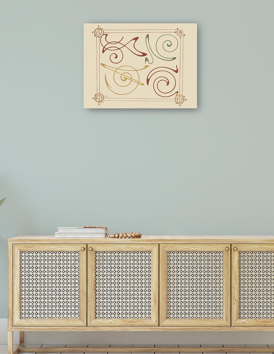 Cuadro decorativo Diseño Abstracto Basado En Arabescos. (1900) técnica mixta Formas 4