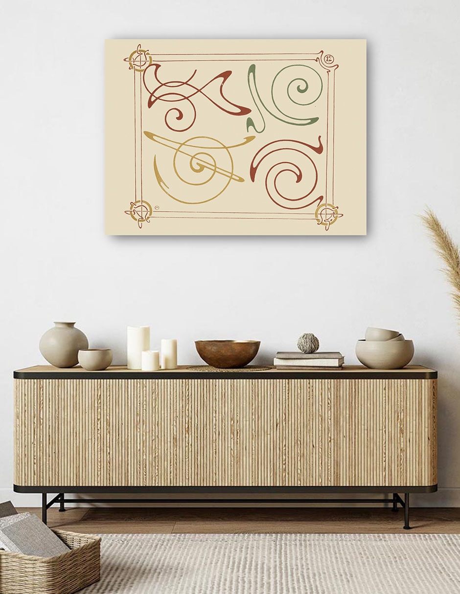 Cuadro decorativo Diseño Abstracto Basado En Arabescos. (1900) técnica mixta Formas 5