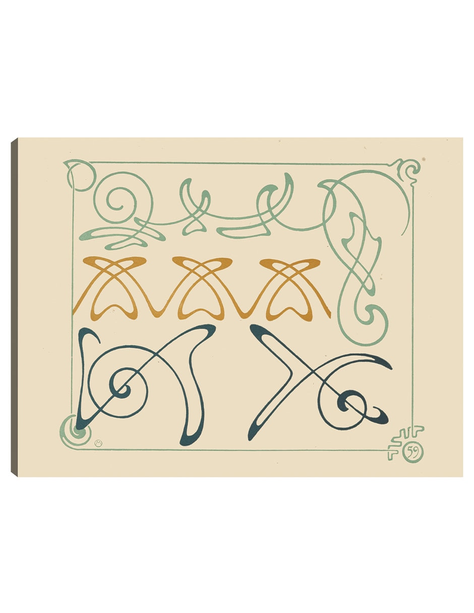 Cuadro decorativo Diseño Abstracto Basado En Arabescos (1900) técnica mixta Formas Cuadro decorativo Diseño Abstracto Basado En Arabescos (1900) técnica mixta Formas