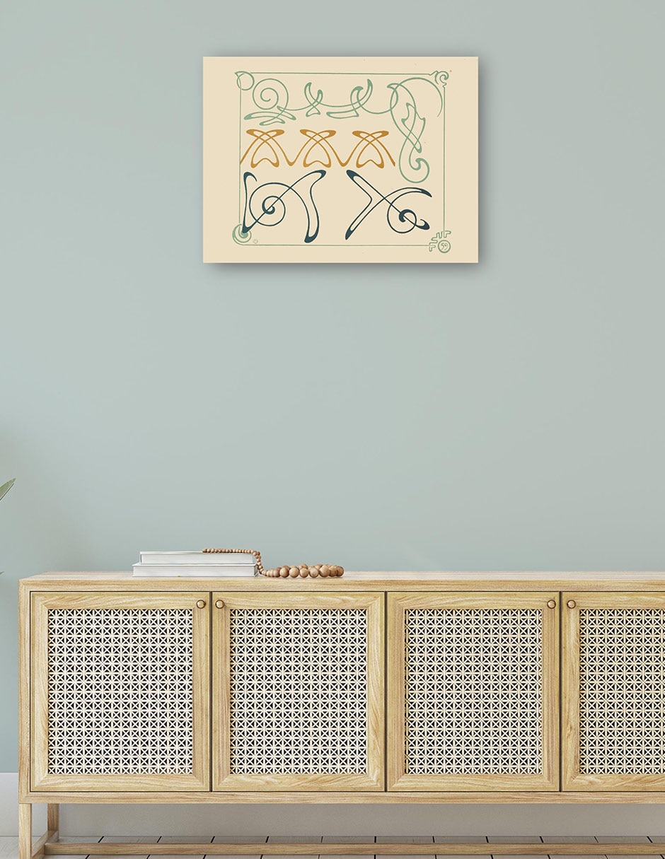 Cuadro decorativo Diseño Abstracto Basado En Arabescos (1900) técnica mixta Formas 4
