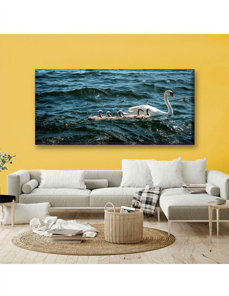 Cuadro decorativo Industria Grafica Ciento 23 Pixtreats cisnes
