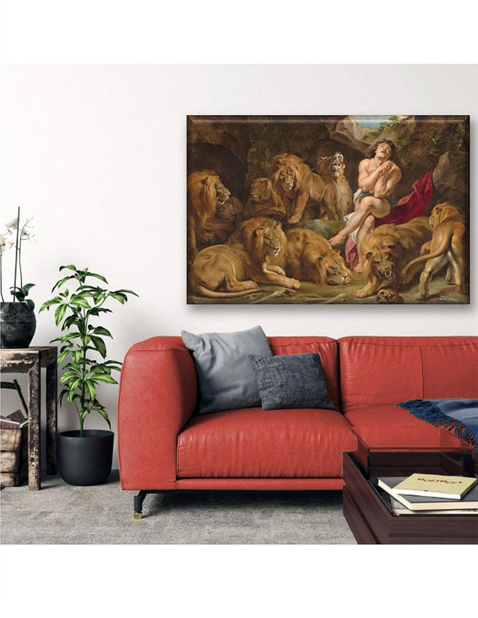 Cuadro decorativo Industria Grafica Ciento 23 Daniel en el foso de los leones by Pedro Pablo Rubens