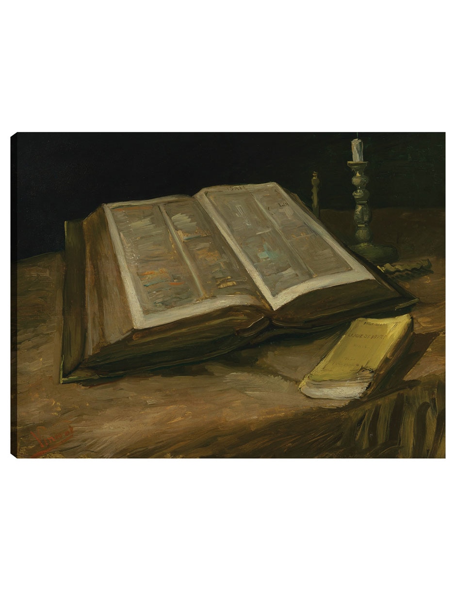 Cuadro decorativo Naturaleza Muerta Con Biblia (1885) técnica mixta