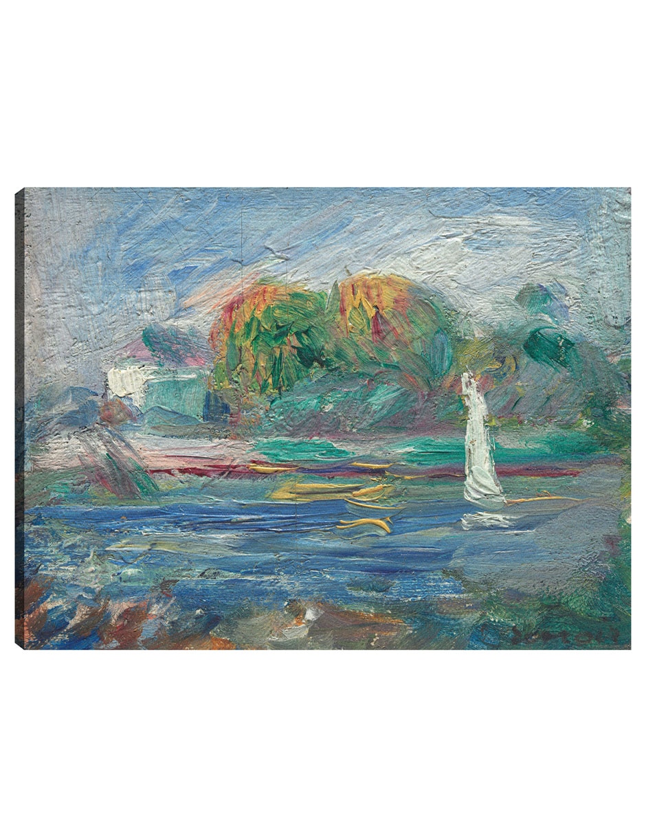 Cuadro decorativo El Río Azul técnica mixta Ríos