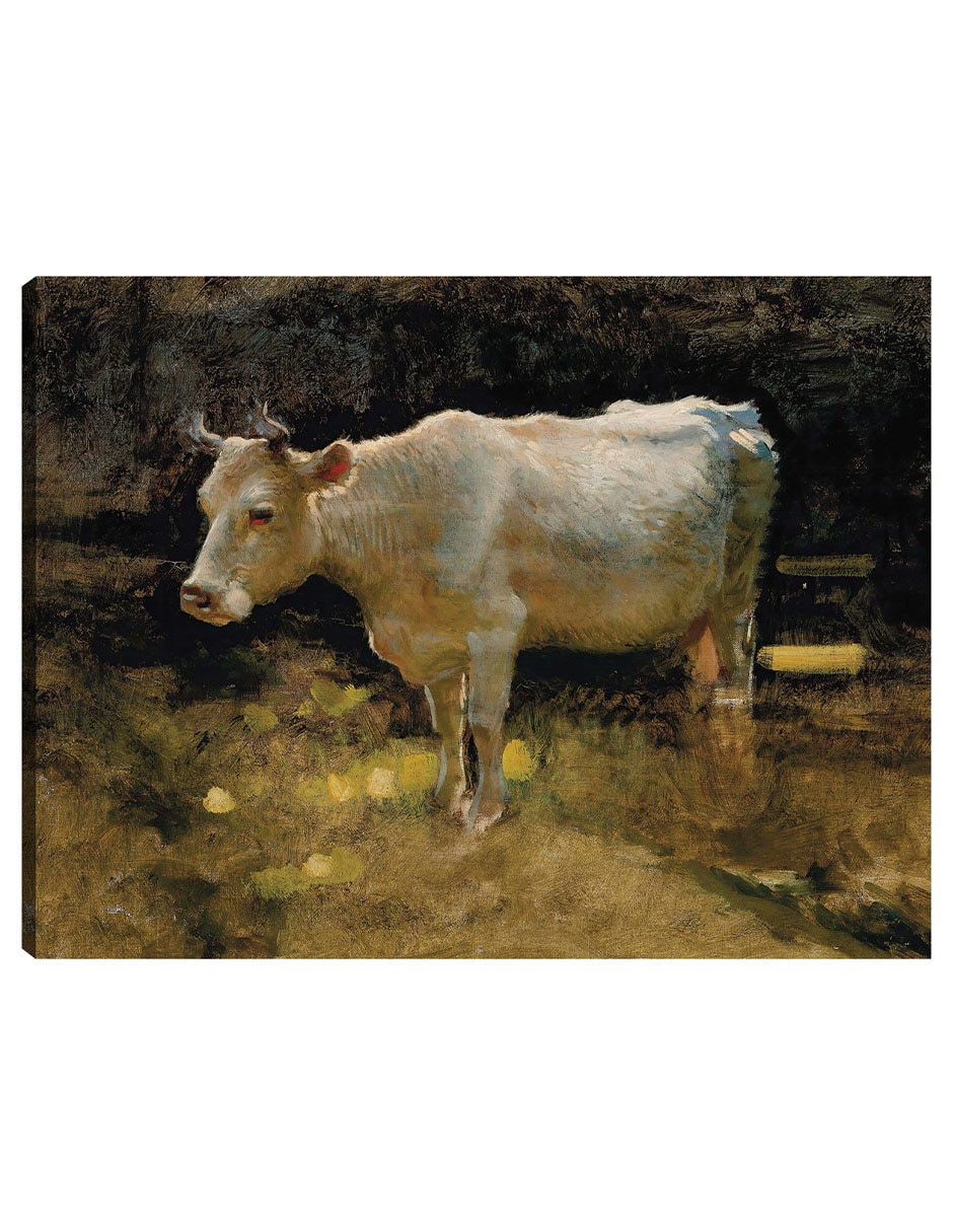 Cuadro decorativo Estudio De Una Vaca En Un Prado técnica mixta Animales Domésticos