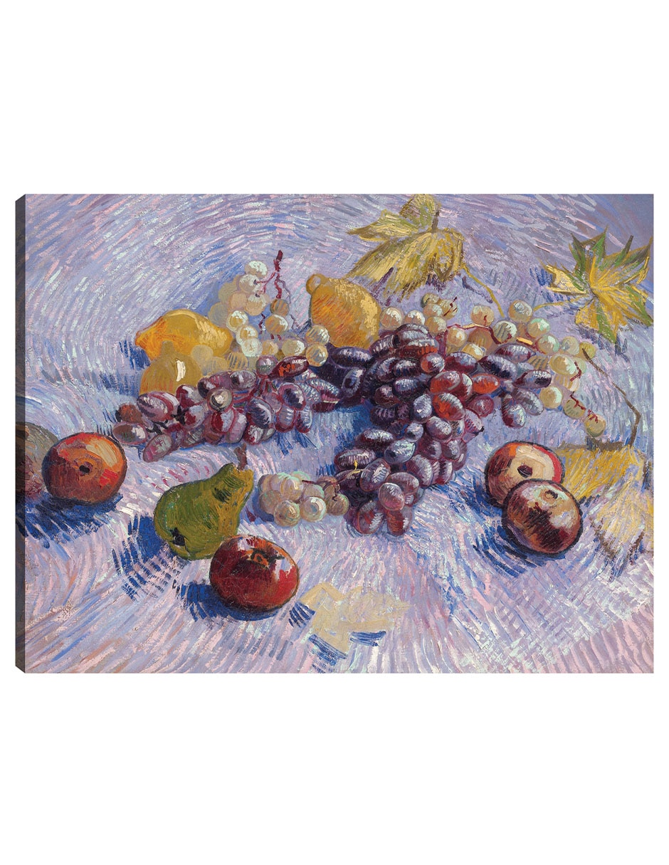 Cuadro decorativo Uvas, Limones, Peras Y Manzanas (1887) técnica mixta