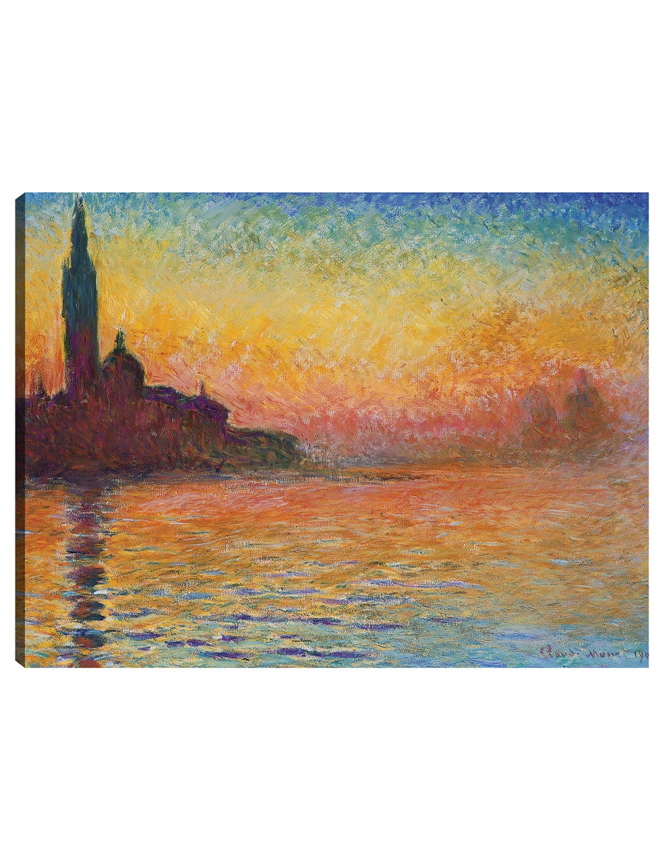 Cuadro decorativo Atardecer En Venecia técnica mixta Crepúsculo Cuadro decorativo Atardecer En Venecia técnica mixta Crepúsculo