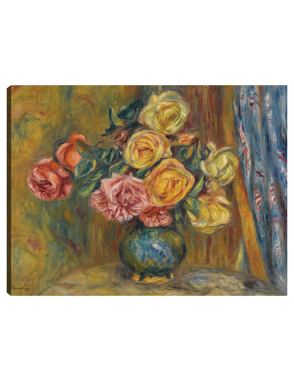 Cuadro decorativo Las Rosas Al Rideau Bleu (1912) técnica mixta Floreros Cuadro decorativo Las Rosas Al Rideau Bleu (1912) técnica mixta Floreros