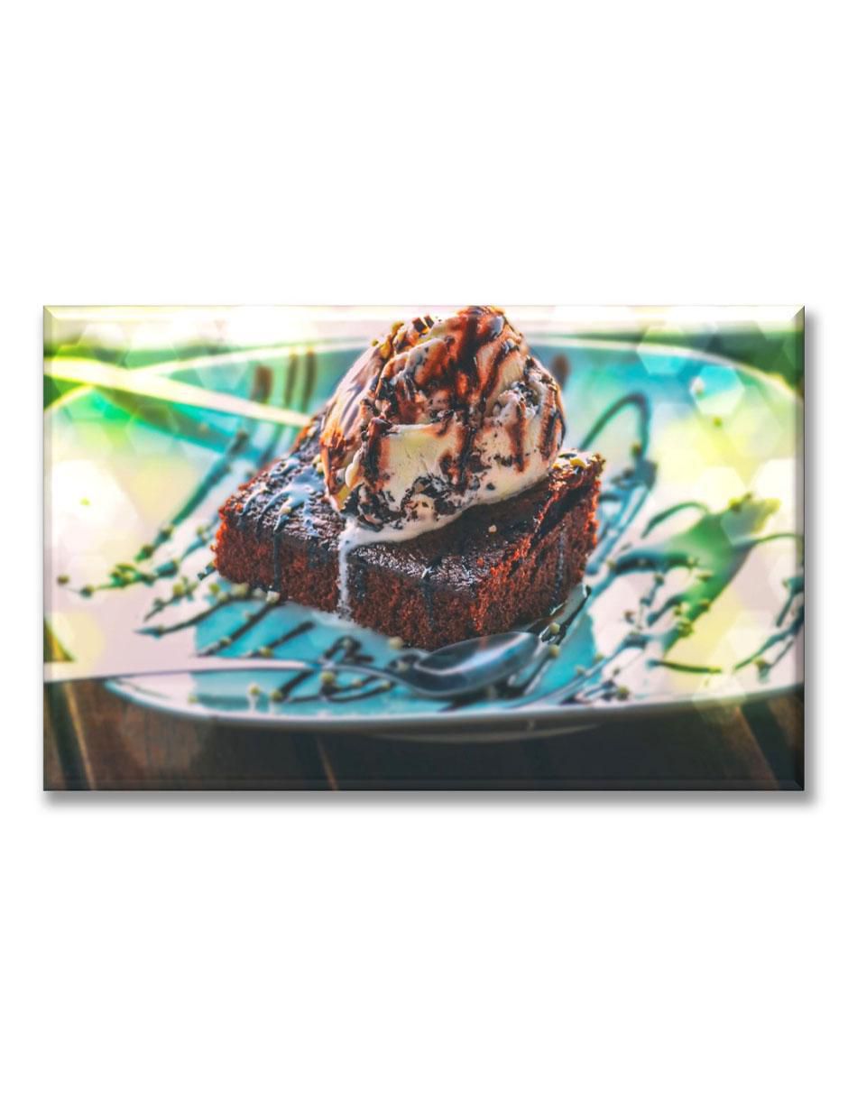 Cuadro decorativo Brownie con helado 1