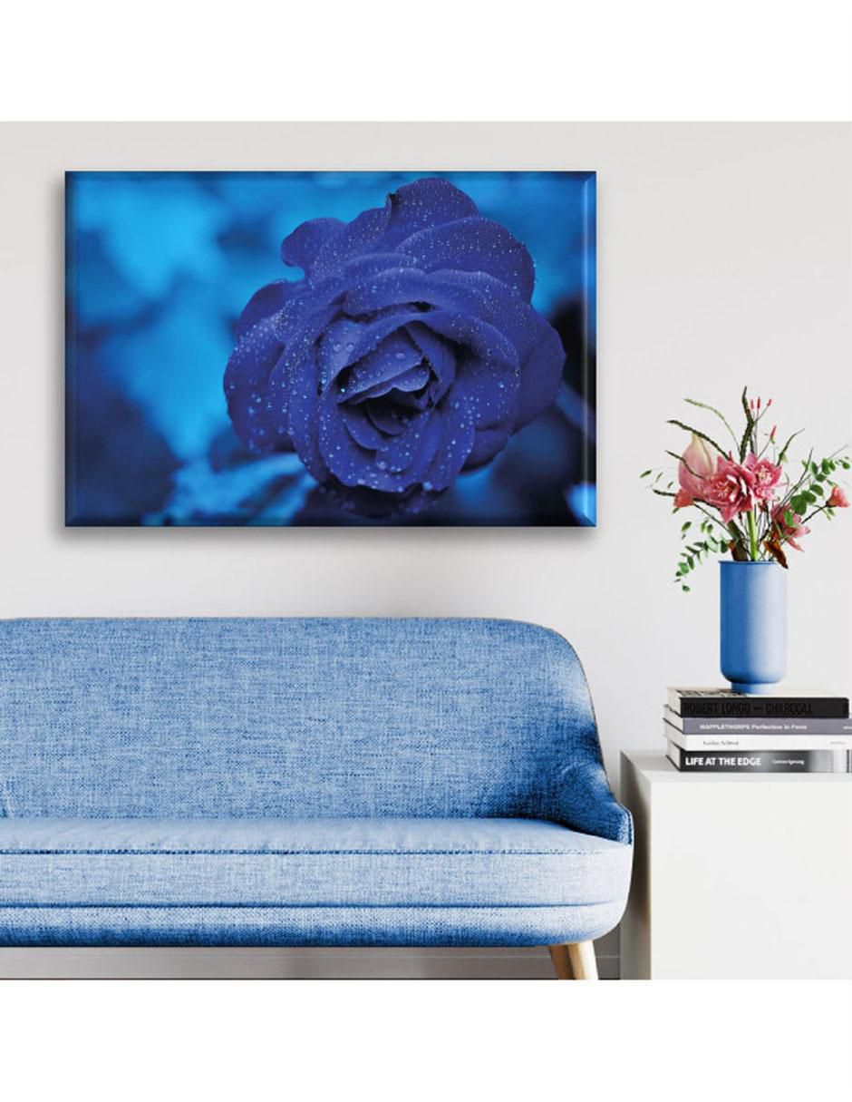 Cuadro decorativo Rosa azul 5